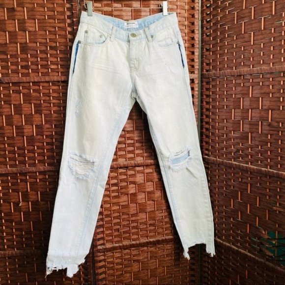 One x One Teaspoon Destroyed Awesome Baggie Denim size 24 - Picture 2 of 11